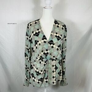 Reiss Women's Livinia Geometric Top Size 10